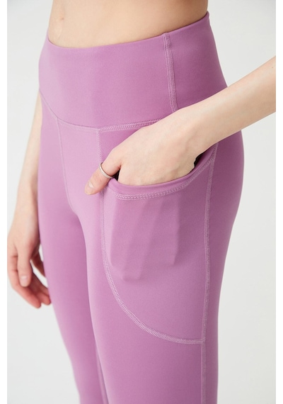 Los Ojos Kadın Lavanta Yüksek Bel Toparlayıcı Çift Cepli Ispanyol Paça Tayt Bootcut Lavanta Lavanta