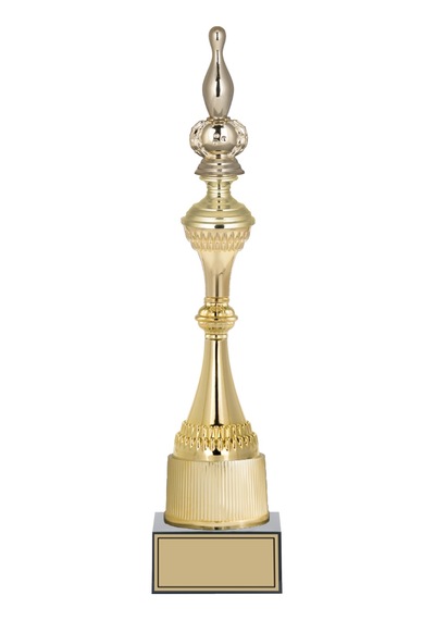 Odak Kupa - Figürlü Kupalar - Bowling / Labut Figürlü Kupalar Fg-031 A - 43 Cm Altın - Beyaz