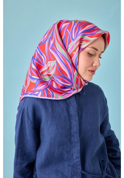Silk Home Twill İpek Eşarp 11472-04 Narçiçeği, Pembe, Yeşil, Saks, Pudra