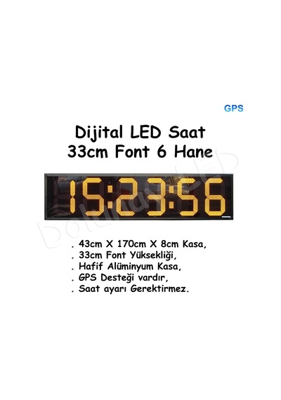 Dijital Saat 33Cm Gps