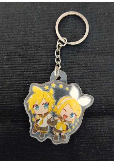 Owl Bag Kagamine Rin And Len Desenli Acrylic Anahtarlık Çanta Süsü Çok Renkli