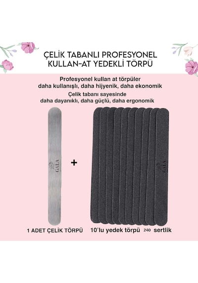 Gala Düz Çelik Taban + Yedek 10'lu 240 Sertlik