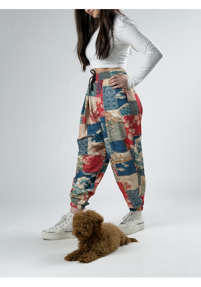 Cocopelli Etnik Desenli Kadın Jogger Pantolon Coc2918
