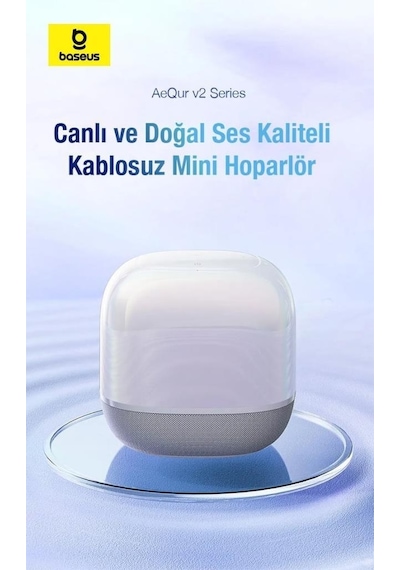 Baseus AeQur V2 Şarjlı Kablosuz Mini Ses Bombası