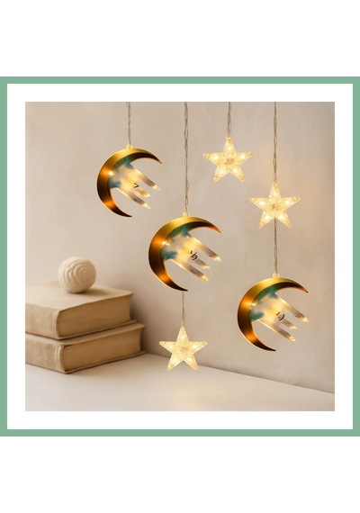 Bşkvirgo Ramazan Led Perde Lamba 3m Fişli Eklemeli Hilal Cami Yıldız Bsk2026