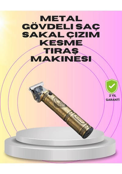 4 Kılavuz Taraklı Profesyonel Saç Ve Sakal Kesme Makinesi