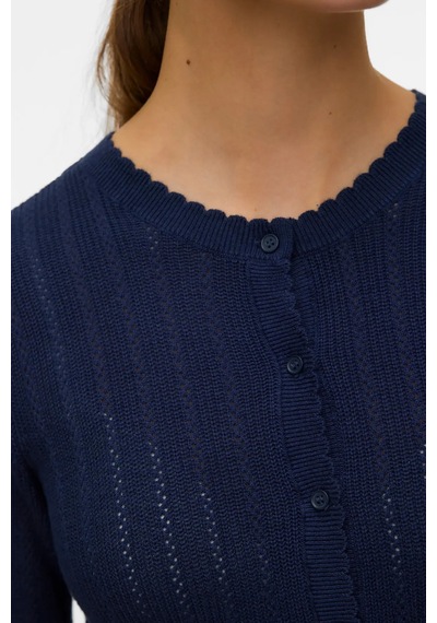Vero Moda Kadın Vmnewlex Bisiklet Yaka Uzun Kollu Hırka 10340562 Lacivert Lacivert