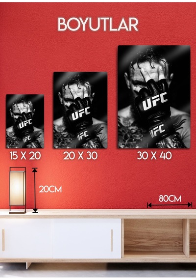 Conor Mcgregor, Ufc - Parlak Metal Baskı Tablo, Sporcu Poster