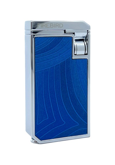 Firebird Parlak Krom Çift Torch Puro Çakmağı - Mavi Mavi