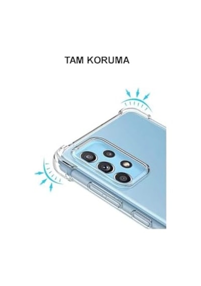 Galaxy A55 Kapak Şeffaf Airbag Antishock Köşe Korumalı Silikon Kılıf 50 x 22