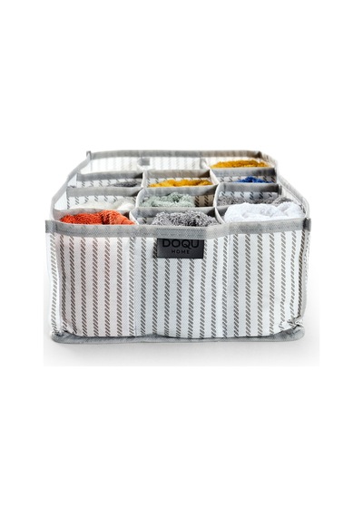 12 Bölmeli Çekmece İçi Organizer Standart Polyester Gri Tr Diğer