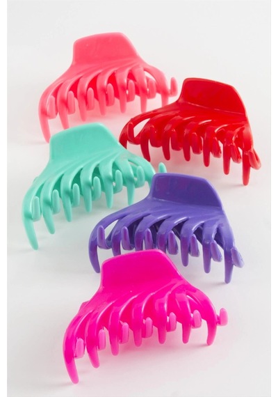 Tırpan Renkli Mandal Toka 8 Cm Pembe