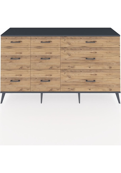 Kronos Konsol 9 Çekmeceli 176x59x99 Antrasit-antrasit/çam Antrasıt/atlas Çam - Antrasıt