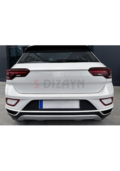 S-dizayn Vw T-roc Makyajlı Krom Egzoz Görünümü Difüzör 2 Prç. 2021 Üzeri