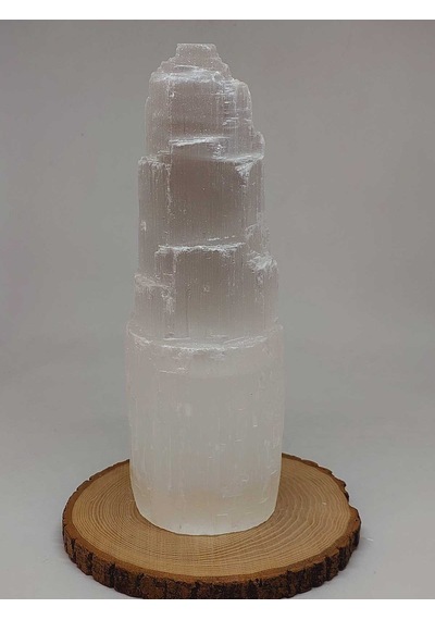 Selenit Kule Doğal Taş Lamba - 25cm 55756