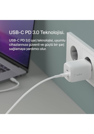 Belkin Şarj Bölümü Usb-c Gan 65wşarj Bölümü Usb-c Gan 65w