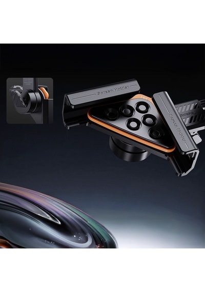 Lenyes Cr210 360 Dönebilen V Köşeli Magnetik Araç İçi Telefon Tutucu Siyah