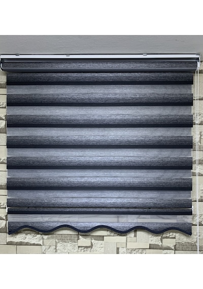 Siyah Gri Geçişli Zebra Perde (Etekli) Siyah Gri Geçişli Zebra Perde (Etekli)