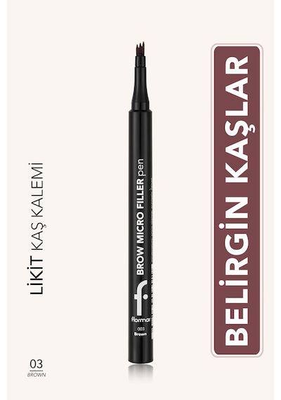 Brow Micro Filler Tarayıcı Keçe Uçlu Kaş Kalemi 8682536093033 003 Brown