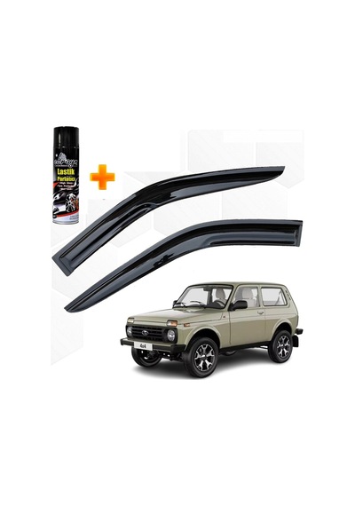 Lada Niva Mügen Cam Rüzgarlığı Tek Kapı Araç Tüm Kasalara Uyumlu 2 Li Takım +500ml Lastik Parlatıcı
