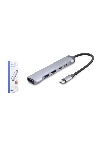 Hadron Hdx7041 Type-c 3.0 Pd Hub 5 Port 5 Gbps Gri