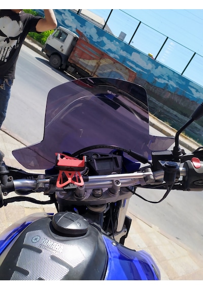 Yamaha Xt660R Xt 660R Uzun Ön Cam Koyu Füme Zeus 42cm 4mm