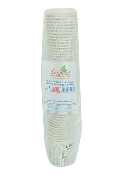Karton Bardak 4 Oz Kullan At Sıcak Kağıt Otomat Bardağı 50 Li 1 Paket Diğer