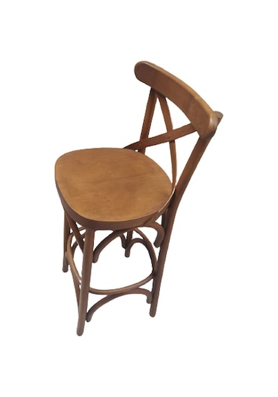 Sandalye Zus709 ÇAPRAZ BAR Model Klasik Mobilya Kayın Torna Retro 1Adet Natüre ceviz renk El Yapım