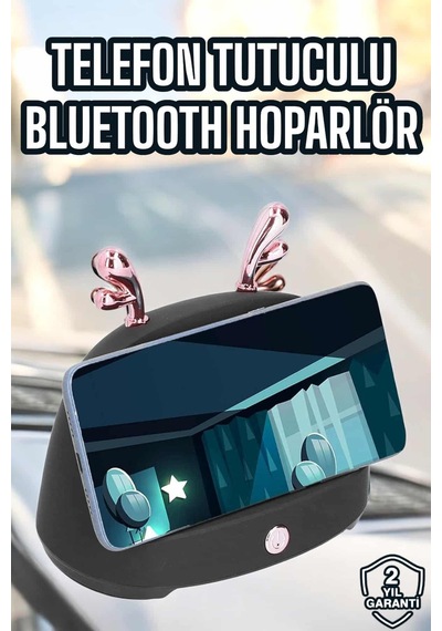 Bluetooth Hoparlör Telefon Tutuculu Akıllı Hoparlör Uzun Pil Ömrü
