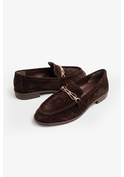 Louis Cardy Monroe Kahverengi Süet Deri Kadın Loafer