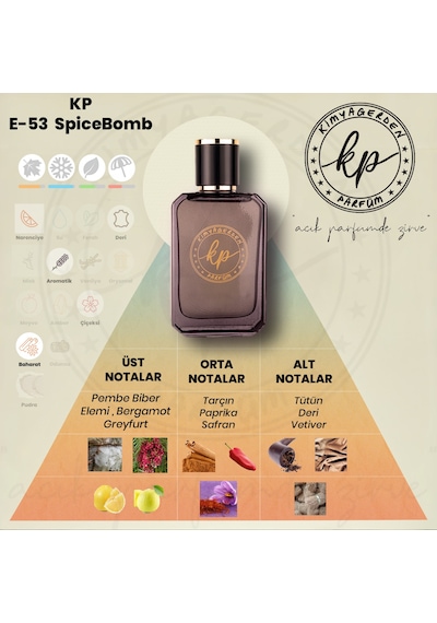 Kimyagerden E-53 Erkek Parfüm EDP 50 ML