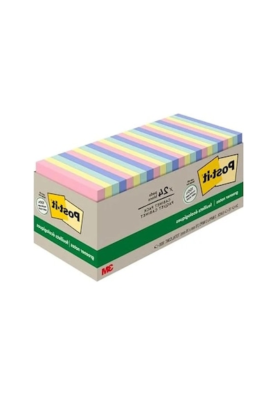 Geri Dönüşüm Notes, 3 X 3, Sunwashed Pier, 24 75-sheet Ped/paket
