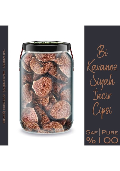 İncir Cips Siyah İcir Cipsi Bi Kavanoz 660 Cc. Cam Kavanozda Katkısız Kara İncir Kurusu Fig Chips Diğer