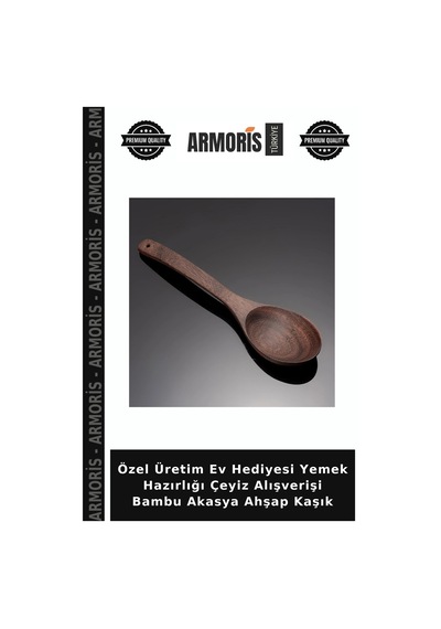 Özel Üretim Ev Hediyesi Yemek Hazırlığı Çeyiz Alışverişi Bambu Akasya Ahşap Kaşık Çok Renkli
