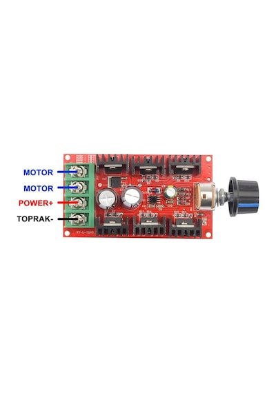 40a 50v Dc Motor Sürücü Kutulu Hız Kontrol Devresi 0/100% Pot Kontrollü Pwm Ayarlanabilir Voltaj