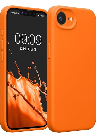 Apple Uyumlu iPhone 16e  Silikon Kılıf - Pastel Renk Tonu Esnek Tam Koruma Kapak - Turuncu