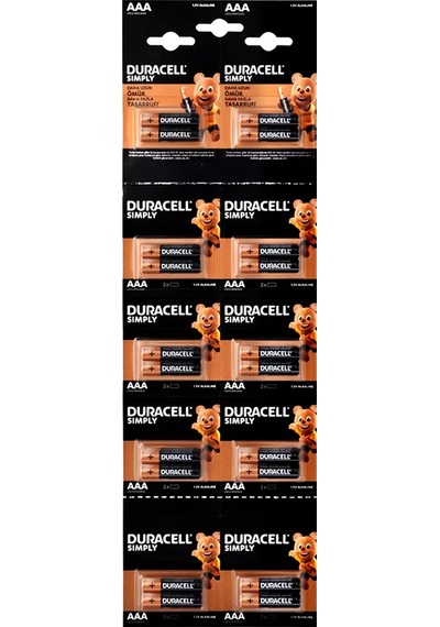 Duracell İnce Pil Alkalin 20 Parça 5570