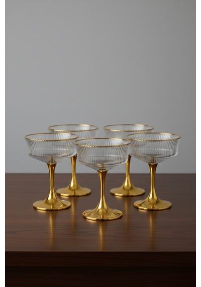 Line Metal Ayaklı Sunumluk 6 Lı Gold Altın