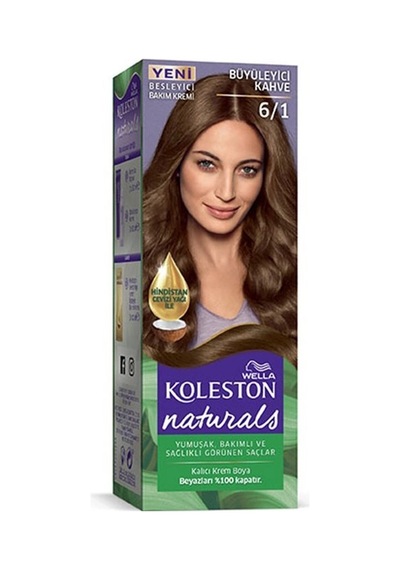 Hubrendy Tedarik Naturals Saç Boyası Büyüleyici Kahve 6/1