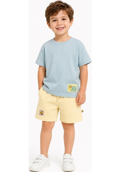 Haribo Erkek Çocuk T-shirt Şort Takım Mavi