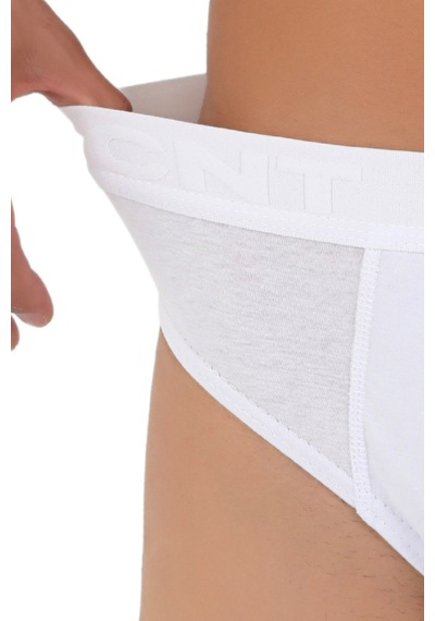 Cnt Erkek Slip Külot Boxer Bel Likralı 6'lı Premium Kutuda Beyaz Beyaz