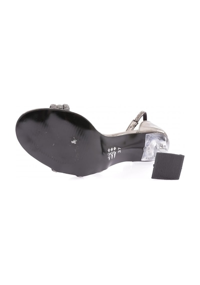 Dgn Bar-05-23y Kadin Silver Taşli Bantli Kadeh Topuklu Ayakkabi BAR-05-1563-R3090 Platin