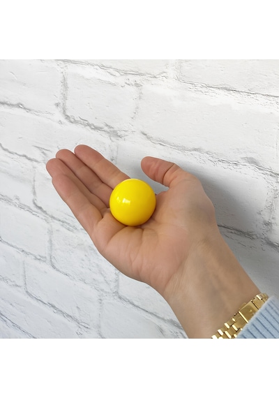 Sert Plastik Düğme Yuvarlak Top Sarı Dolap Mobilya Mutfak Dolabı Çekmece Kulbu Kulpu Kulplar