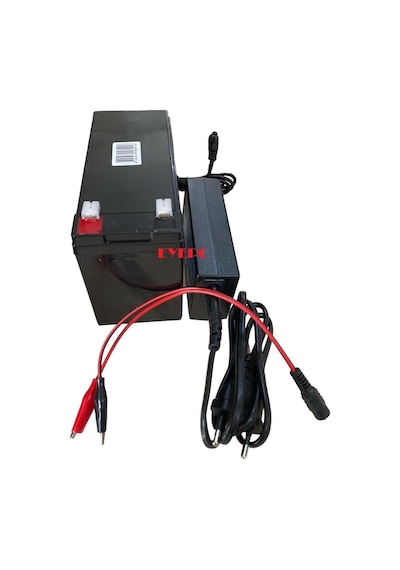 Ncpline 12 Volt Akü Ve 3 Amper Şarj Adaptörü Otomatik Kesicili Özellik 12 Volt 7 Amper Akü Birlikte Set