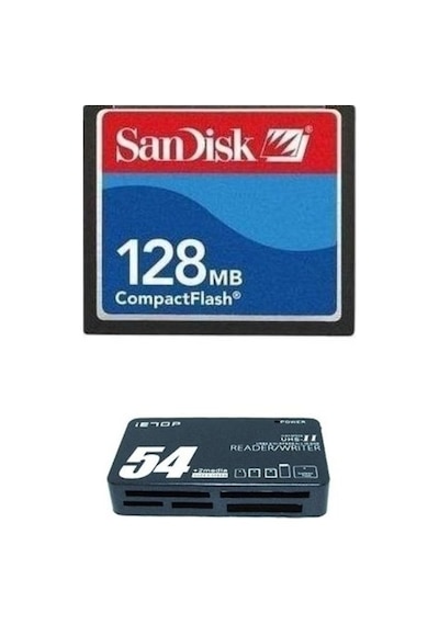 Sandisk 128 MB Compact Flash - Usb 2.0 Cf Kart Okuyu - Hafıza Kartı