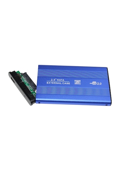 usb 2.0 to sata 2.5 inç alüminyum Harici harddisk kutusu mavi