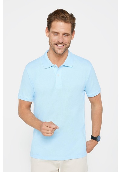 Tudors Erkek Slim Fit Dar Kesim %100 Pamuk Düz Pike Mavi Polo Yaka Tişört-30491 Mavi Tudors Erkek Slim Fit Dar Kesim %100 Pamuk Düz Pike Mavi Polo Yaka Tişört-30491 Mavi