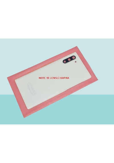 Samsung Galaxy Note 10 Uyumlu Arka Kapak Batarya Kapağı - Beyaz - Full Lensli Çok Renkli