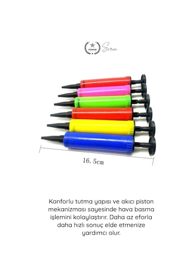 Pompa Balon Şişirme Pompası Dayanıklı Plastik El Manuel Pratik Taşınabilir Hava Basma Aparatı Şişme