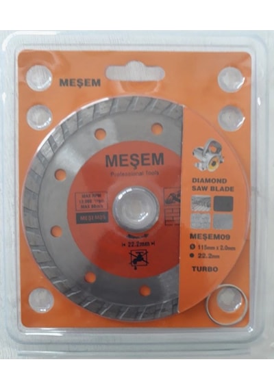 Meşem 115 Mm Turbo Elmas Testere Mermer Granit Seramik Kesme 1 Ad